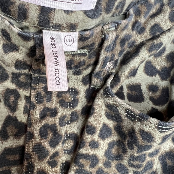 Good American Hi Rise Jegging Skinny Jeans GOOD WAIST Leopard Print Size 4/27 - Picture 4 of 11